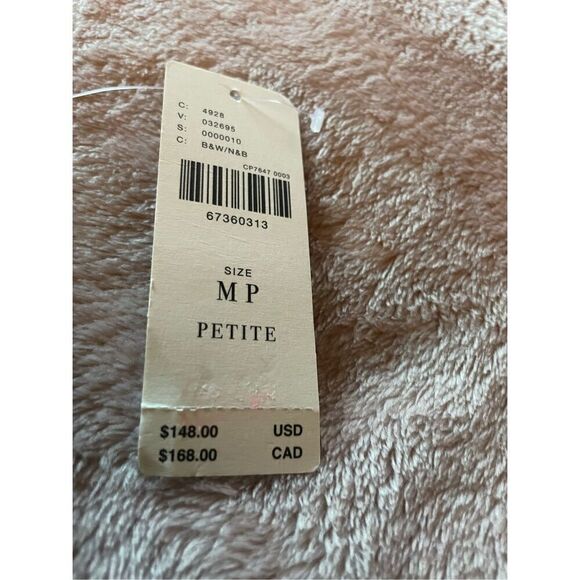 NWT Anthropologie Sleeveless Pointelle Sweater Dress Size MP Black & White Flare - Picture 15 of 16